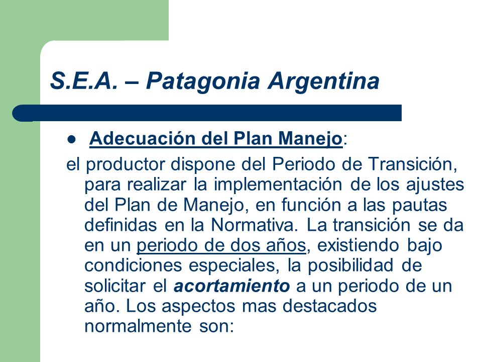 S.E.A. – Patagonia Argentina