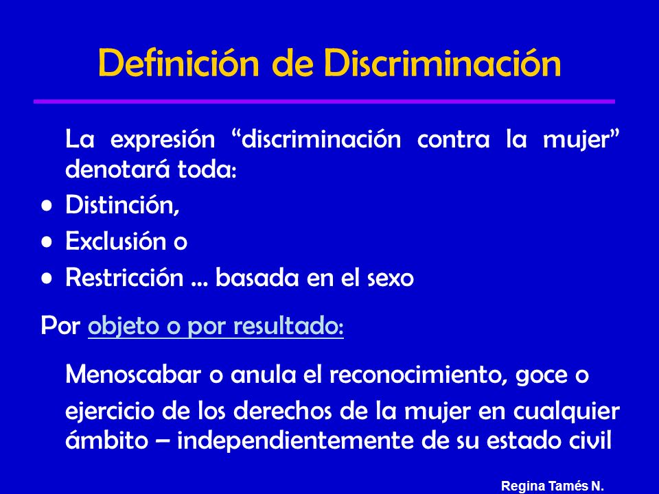 Definición de Discriminación