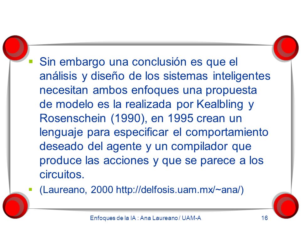 Enfoques de la IA : Ana Laureano / UAM-A