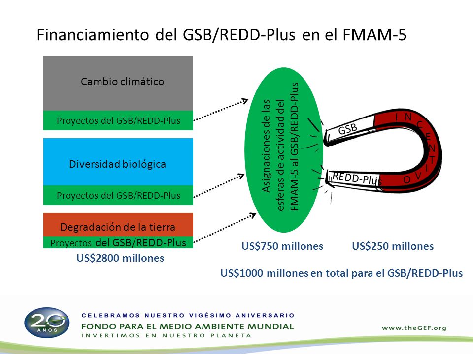 Financiamiento del GSB/REDD-Plus en el FMAM-5