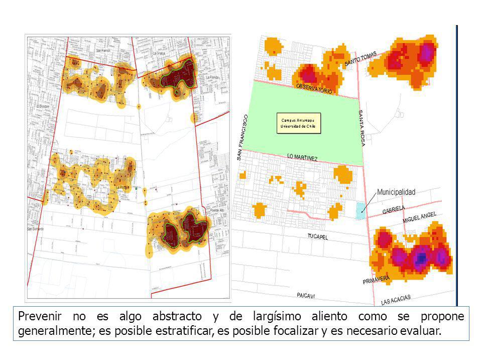 Prevenir no es algo abstracto y de largísimo aliento como se propone generalmente; es posible estratificar, es posible focalizar y es necesario evaluar.