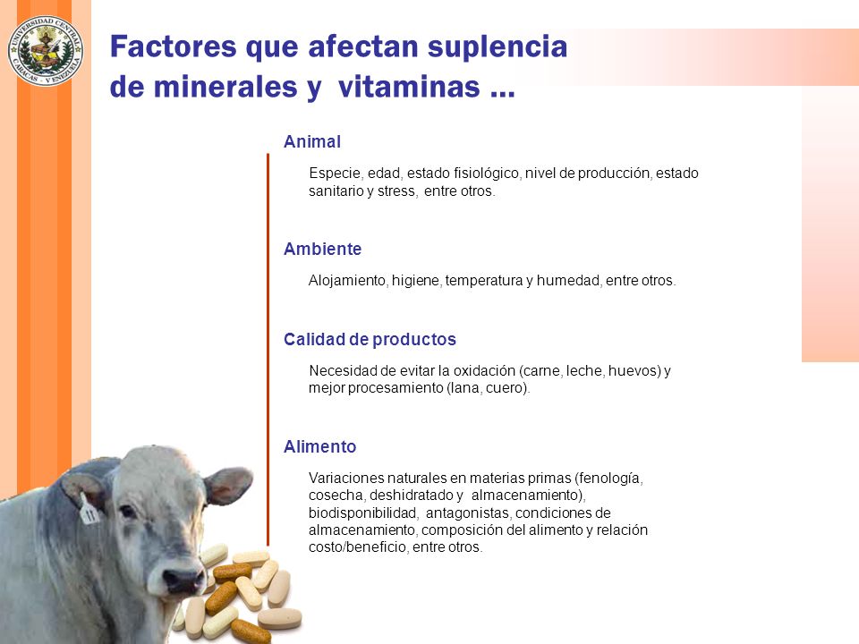 Factores que afectan suplencia de minerales y vitaminas …