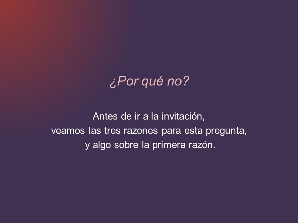 ¿Por qué no Antes de ir a la invitación,