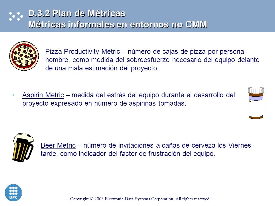 D.3.2 Plan de Métricas Métricas informales en entornos no CMM