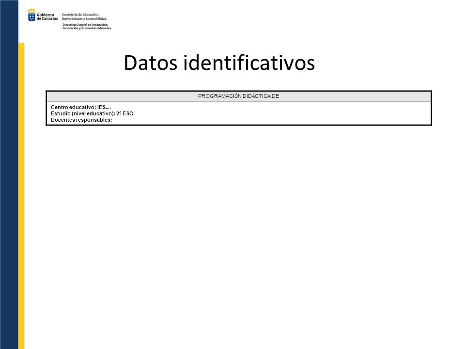 Datos identificativos