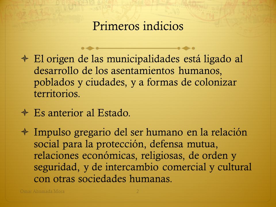 Primeros indicios
