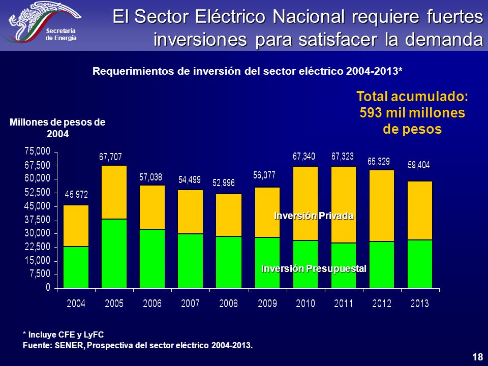 El Sector Eléctrico Nacional requiere fuertes inversiones para satisfacer la demanda