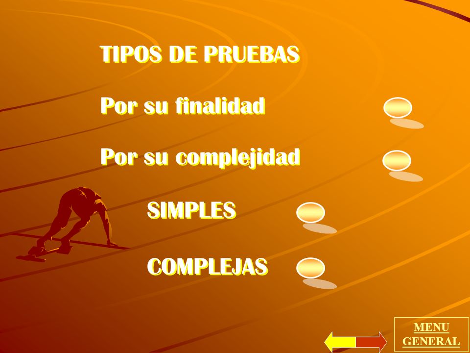 TIPOS DE PRUEBAS Por su finalidad Por su complejidad SIMPLES COMPLEJAS