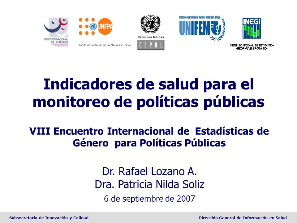 Indicadores de salud para el monitoreo de políticas públicas