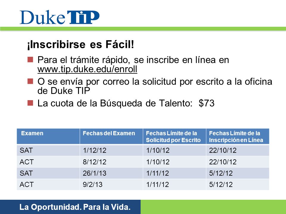 ¡Inscribirse es Fácil! Para el trámite rápido, se inscribe en línea en