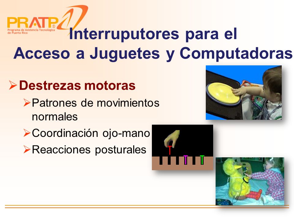 Interruputores para el Acceso a Juguetes y Computadoras