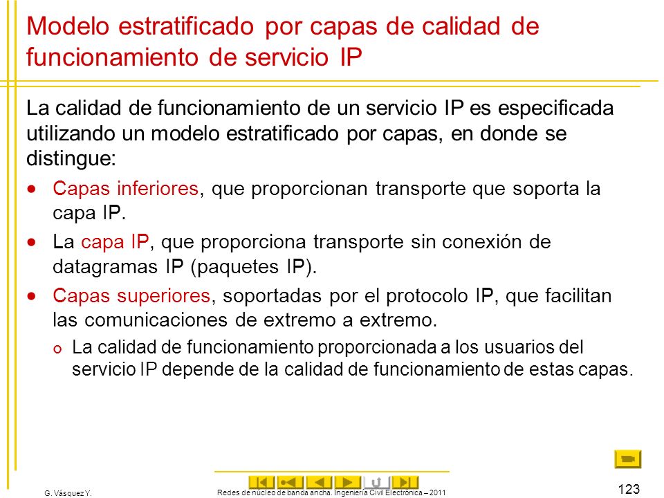 Redes de núcleo de banda ancha. Ingeniería Civil Electrónica – 2011