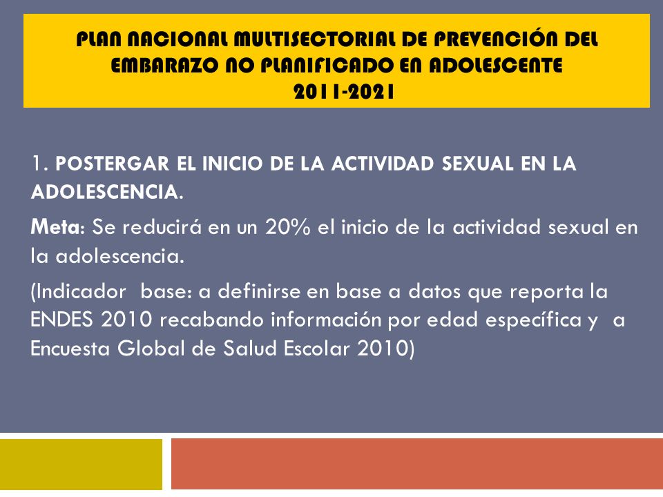 1. POSTERGAR EL INICIO DE LA ACTIVIDAD SEXUAL EN LA ADOLESCENCIA.