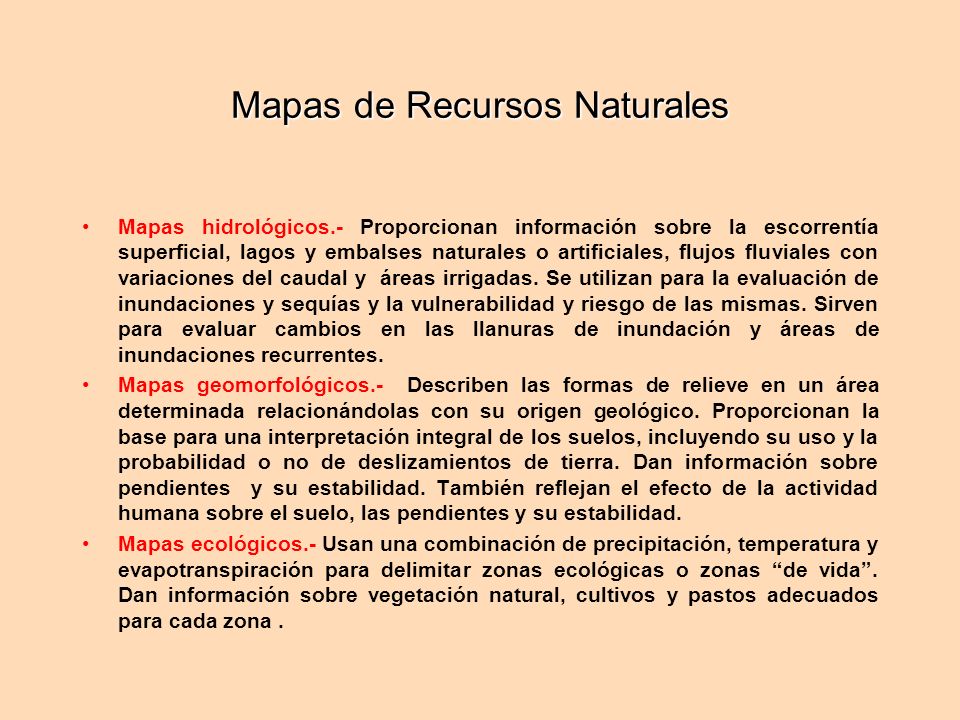 Mapas de Recursos Naturales