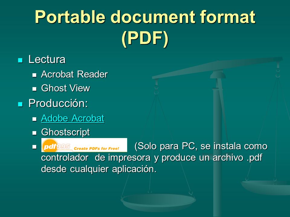Portable document format (PDF)