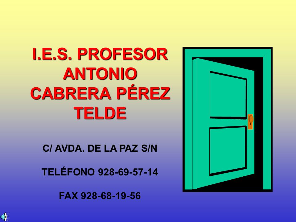 I.E.S. PROFESOR ANTONIO CABRERA PÉREZ