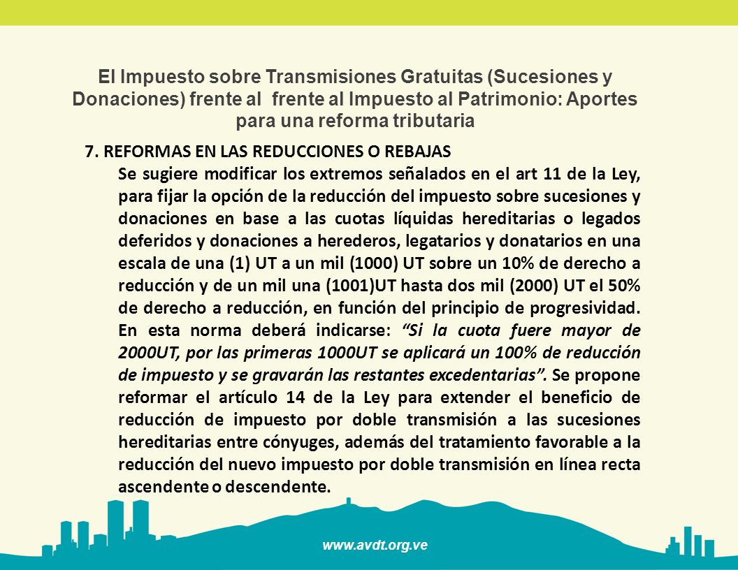 El Impuesto sobre Transmisiones Gratuitas (Sucesiones y Donaciones) frente al frente al Impuesto al Patrimonio: Aportes para una reforma tributaria