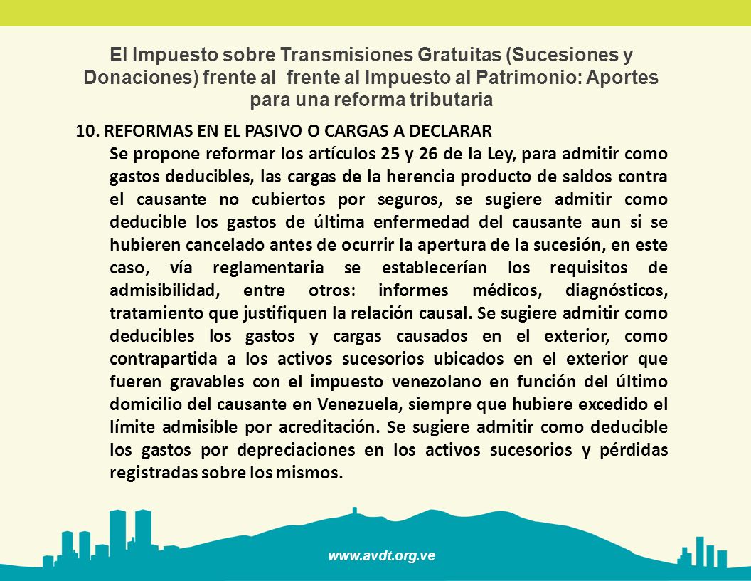 El Impuesto sobre Transmisiones Gratuitas (Sucesiones y Donaciones) frente al frente al Impuesto al Patrimonio: Aportes para una reforma tributaria