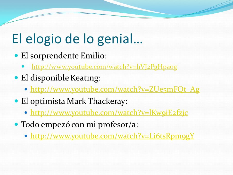 El elogio de lo genial… El sorprendente Emilio: El disponible Keating: