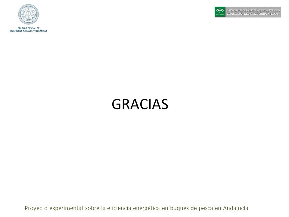GRACIAS Proyecto experimental sobre la eficiencia energética en buques de pesca en Andalucía