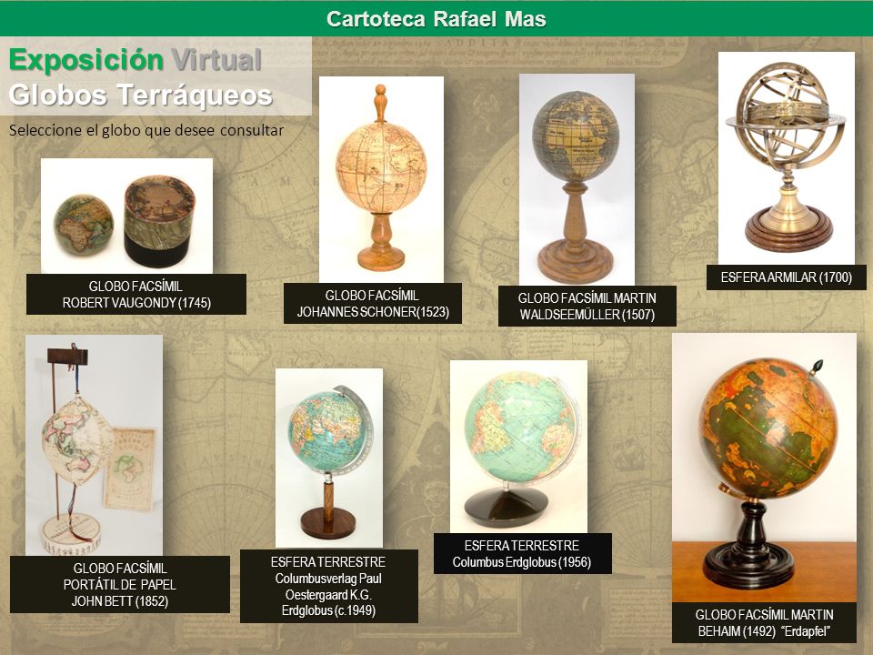 Exposición Virtual Globos Terráqueos Cartoteca Rafael Mas