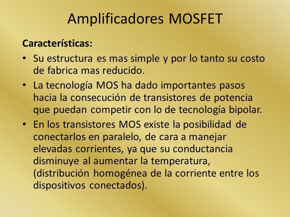 Amplificadores MOSFET