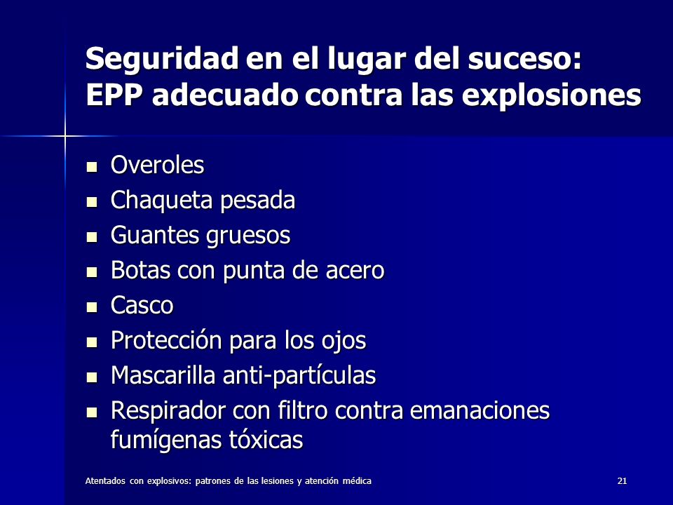 Seguridad en el lugar del suceso: EPP adecuado contra las explosiones