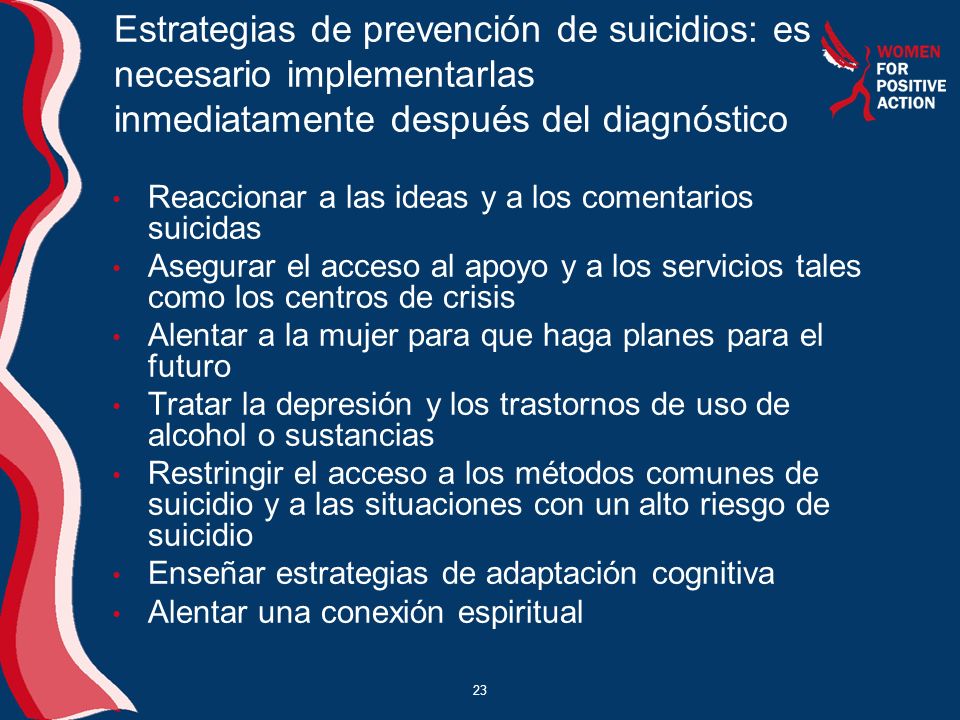 Estrategias de prevención de suicidios: es necesario implementarlas inmediatamente después del diagnóstico