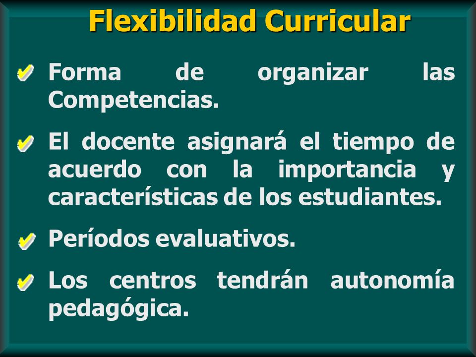 Flexibilidad Curricular