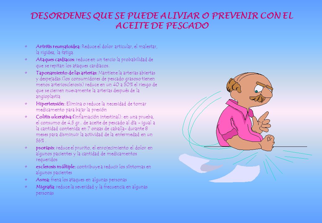DESORDENES QUE SE PUEDE ALIVIAR O PREVENIR CON EL ACEITE DE PESCADO