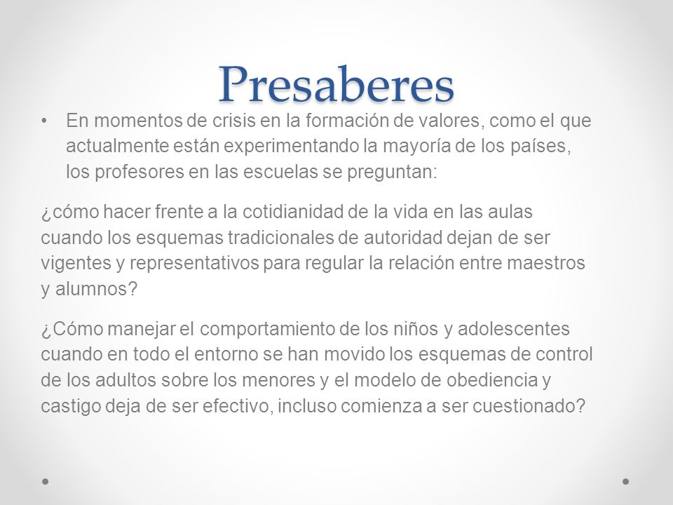 Presaberes