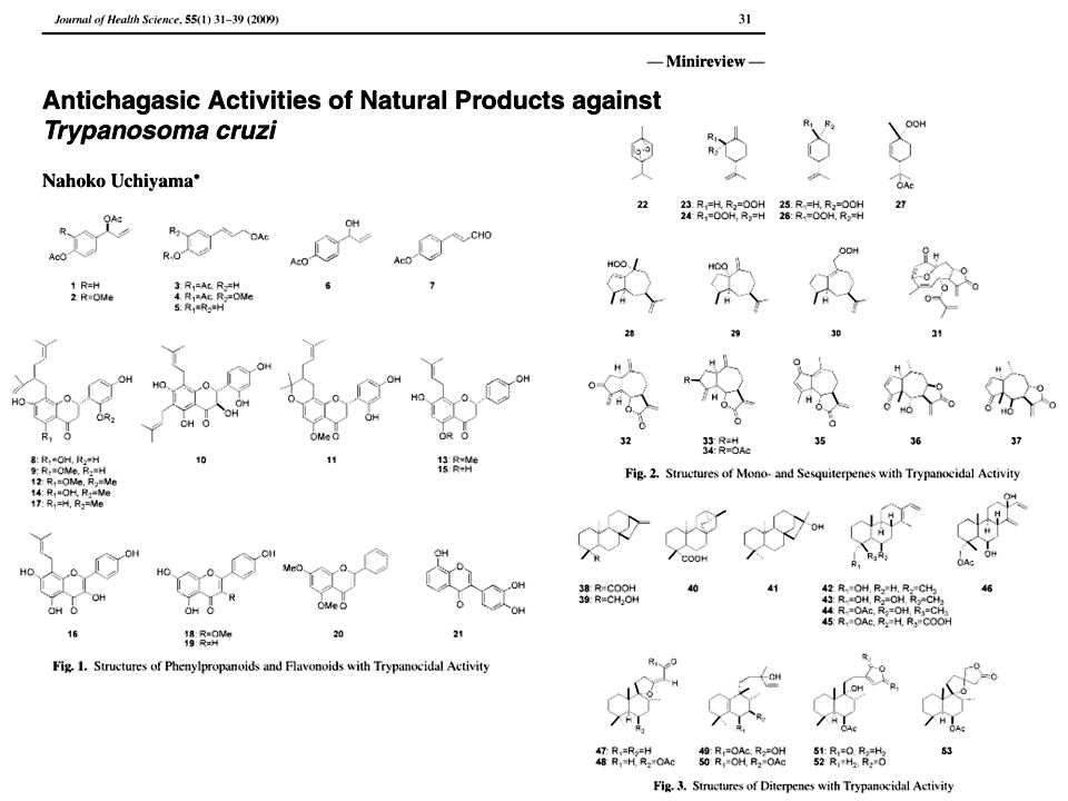 Una breve introducción de la relevancia de los productos naturales como agentes farmacológicos y en particular como agente anti-T.