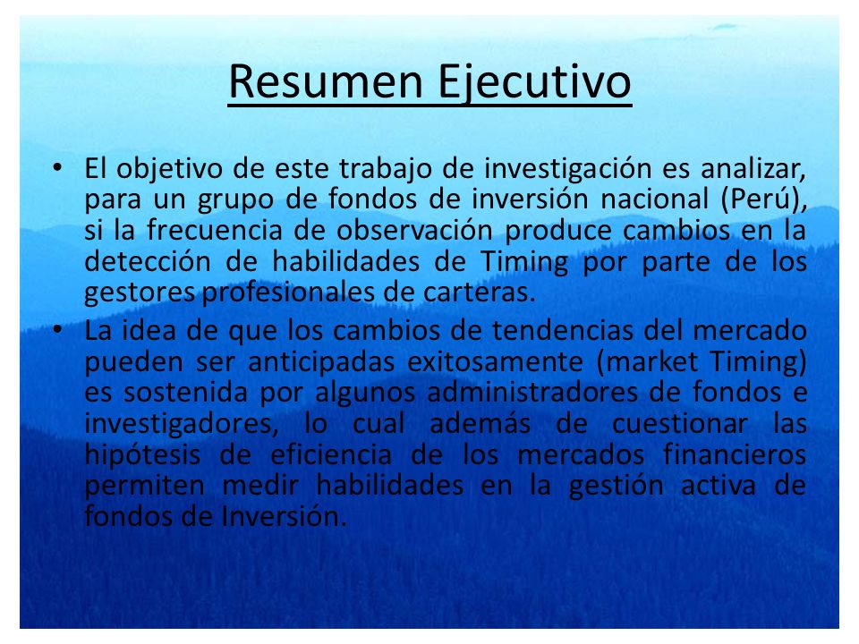 Resumen Ejecutivo