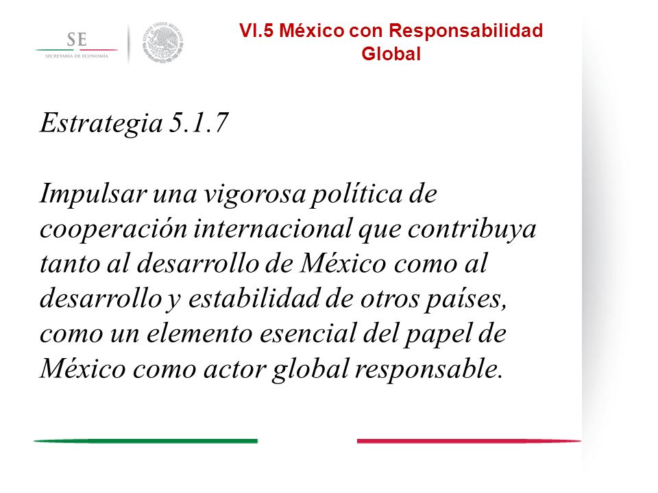 VI.5 México con Responsabilidad Global