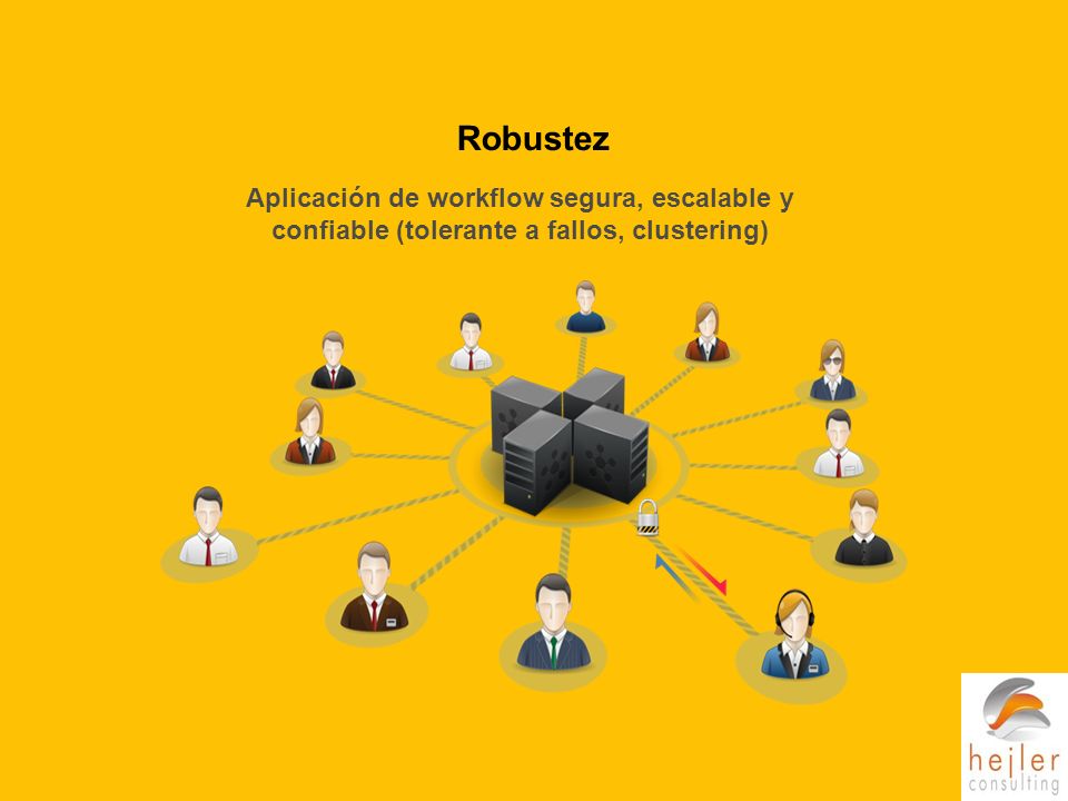 Robustez Aplicación de workflow segura, escalable y confiable (tolerante a fallos, clustering)