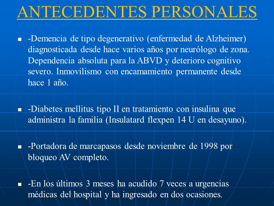 ANTECEDENTES PERSONALES