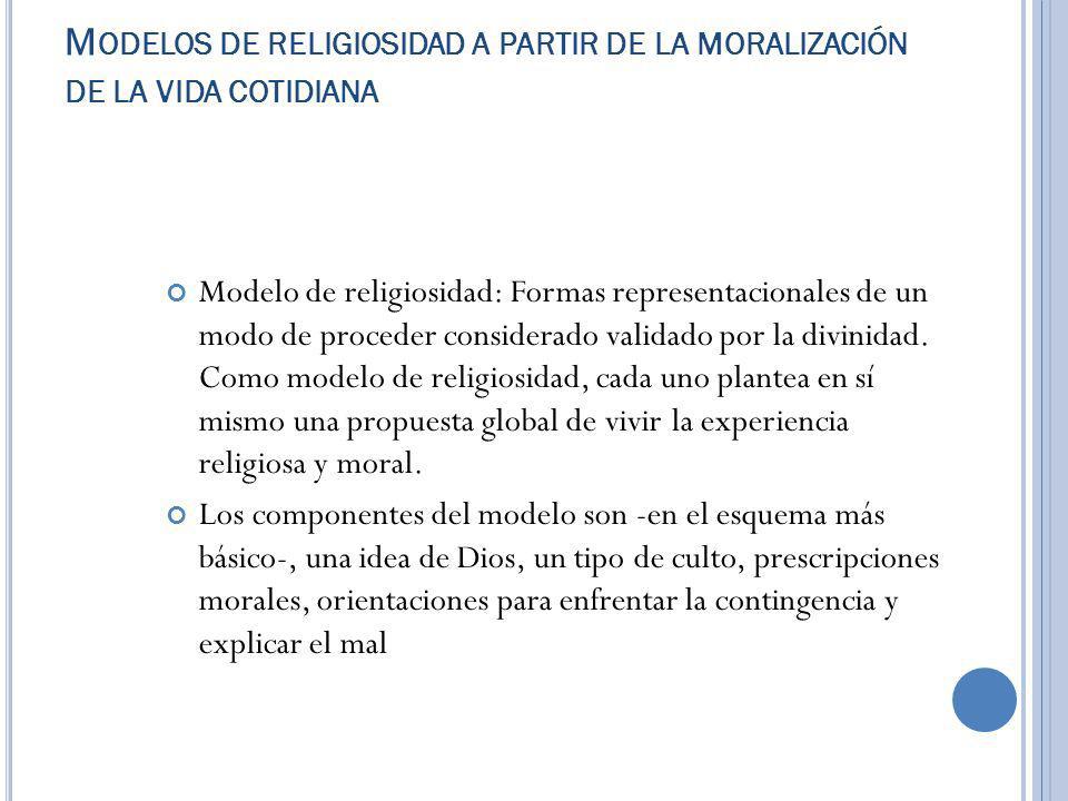 Modelos de religiosidad a partir de la moralización de la vida cotidiana