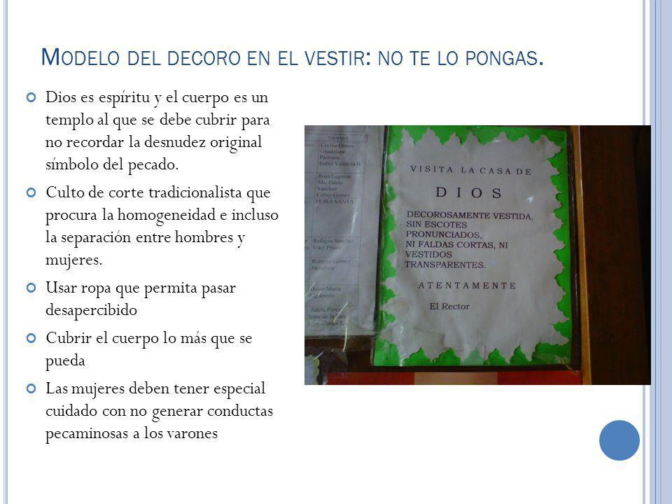 Modelo del decoro en el vestir: no te lo pongas.
