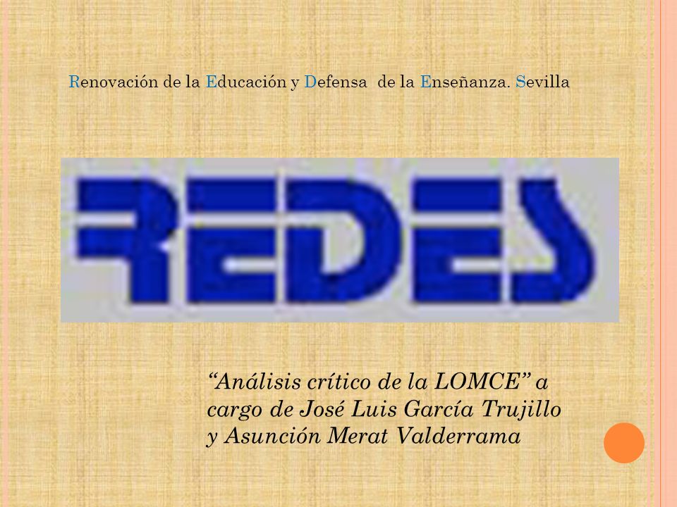 Renovación de la Educación y Defensa de la Enseñanza. Sevilla