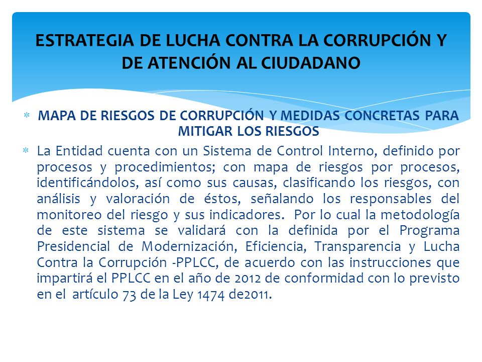 ESTRATEGIA DE LUCHA CONTRA LA CORRUPCIÓN Y DE ATENCIÓN AL CIUDADANO