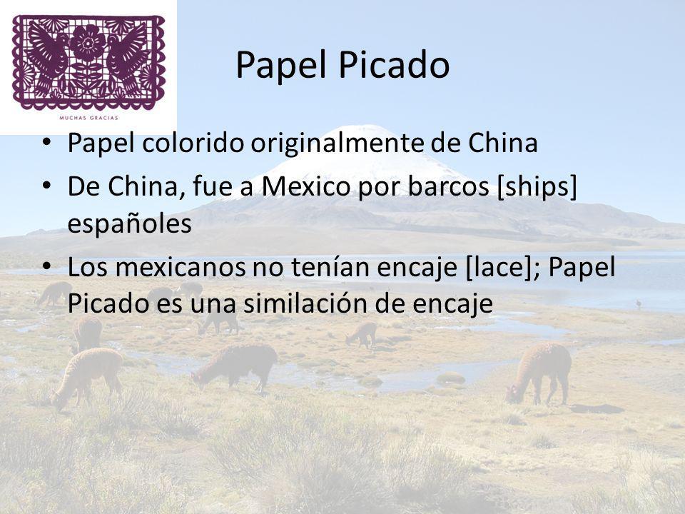 Papel Picado Papel colorido originalmente de China