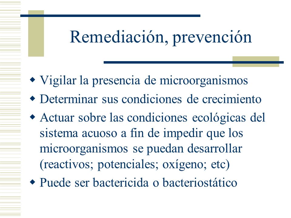 Remediación, prevención