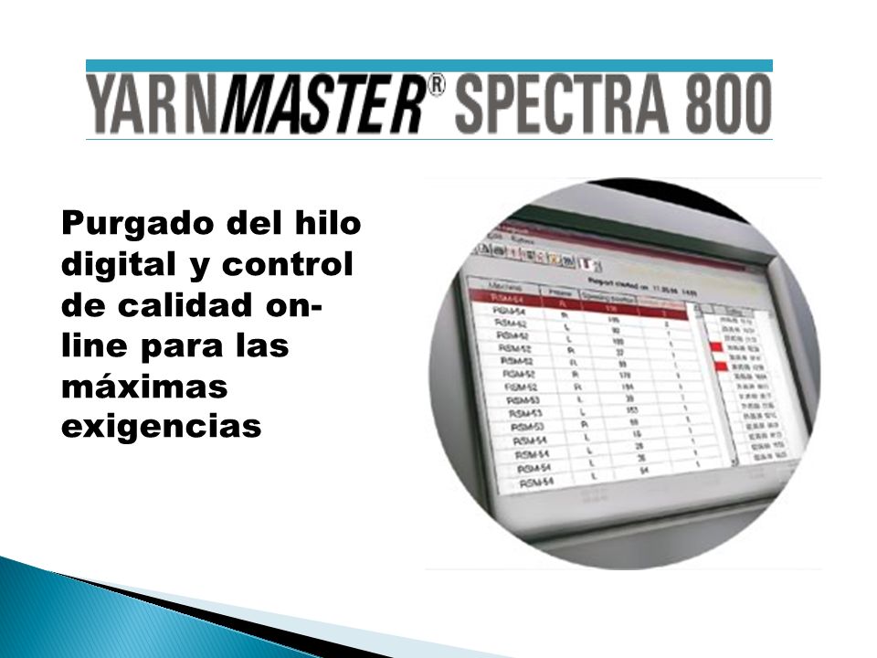 Purgado del hilo digital y control de calidad on-line para las máximas exigencias