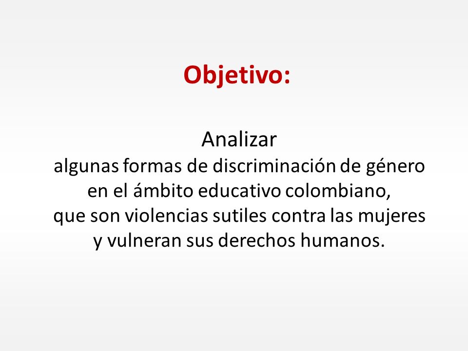 Objetivo: