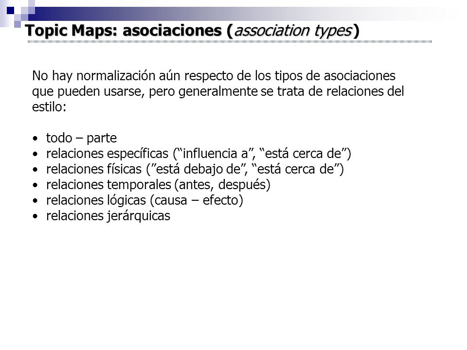 Topic Maps: asociaciones (association types )