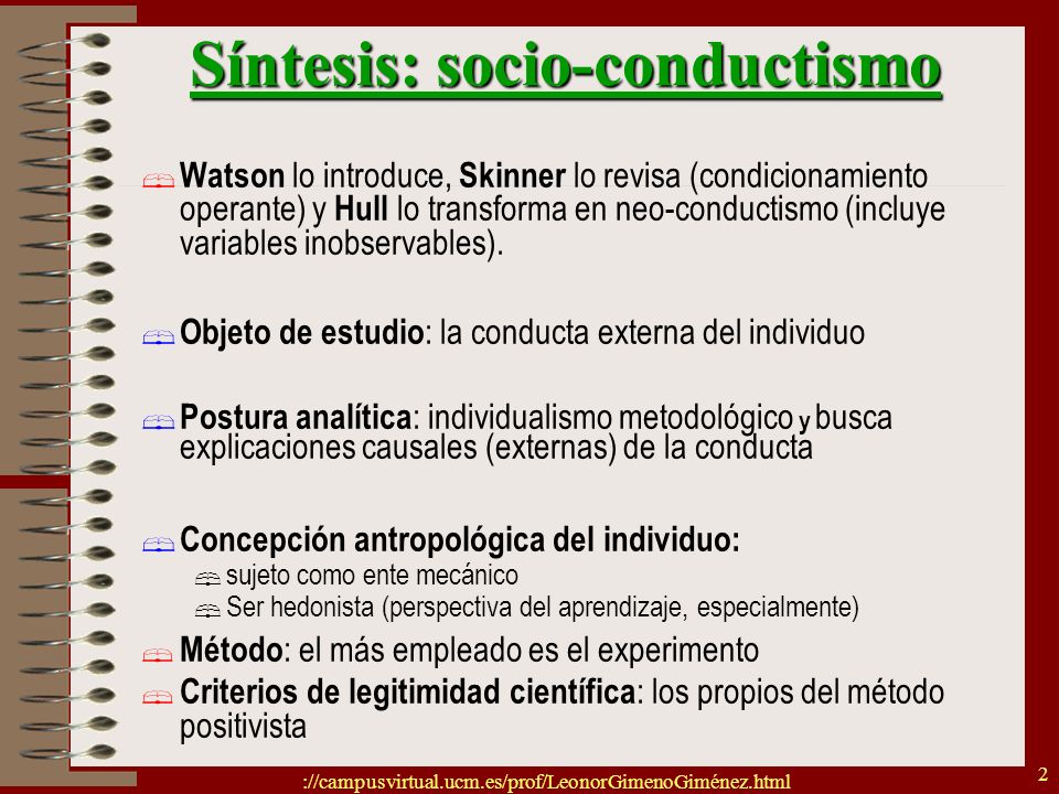 Síntesis: socio-conductismo