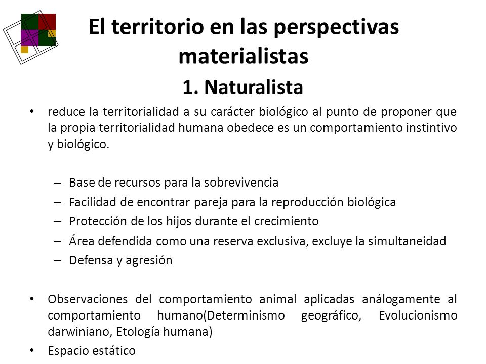 El territorio en las perspectivas materialistas