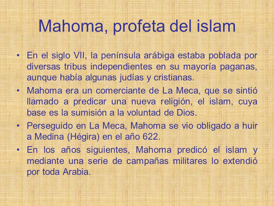 Mahoma, profeta del islam