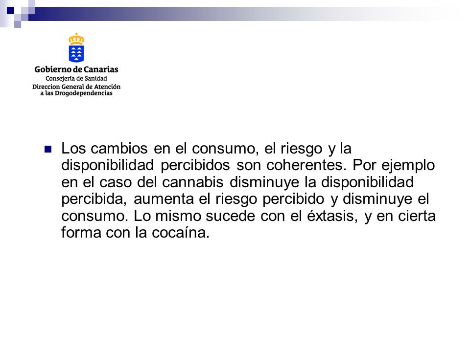 Los cambios en el consumo, el riesgo y la disponibilidad percibidos son coherentes.