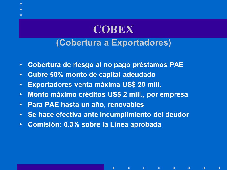 COBEX (Cobertura a Exportadores)